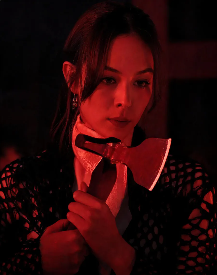 Lizzie Borden visual generator result with dramatic period lighting